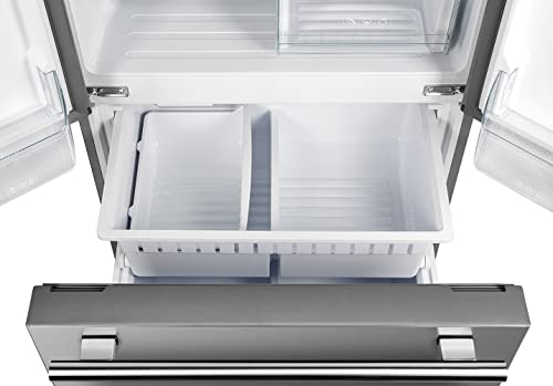Forno 30" Inch W. French Door Refrigerator With Bottom Freezer And 17.5Cu. Ft. Total Capacity - Stainless Steel No Frost Fridge With Adjustable Glass Shelves And Child Safety Lock - View 3 | Fridge.com