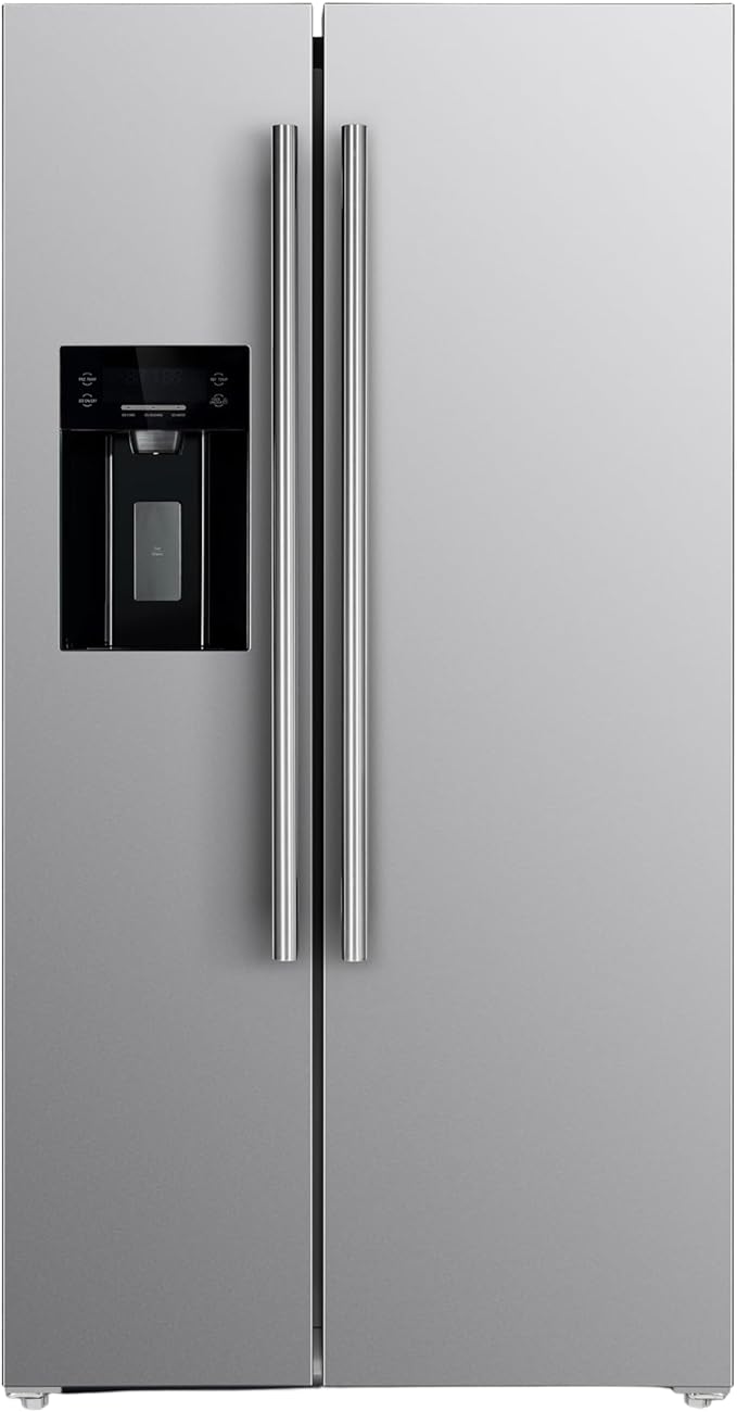 Forno Salerno 36" Side-by-Side Refrigerator and Freezer with 20 Cubic Ft.- Stainless Steel French Door Built-In Ice Maker Fridge | Fridge.com