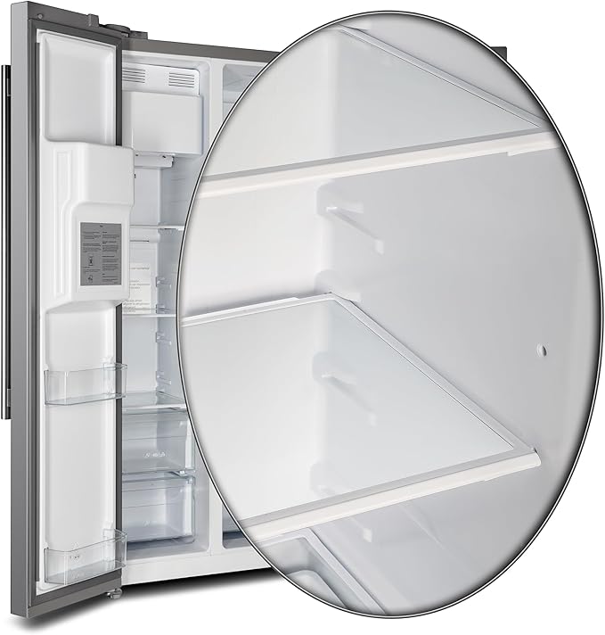 Forno Salerno 36" Side-by-Side Refrigerator and Freezer with 20 Cubic Ft.- Stainless Steel French Door Built-In Ice Maker Fridge | Fridge.com