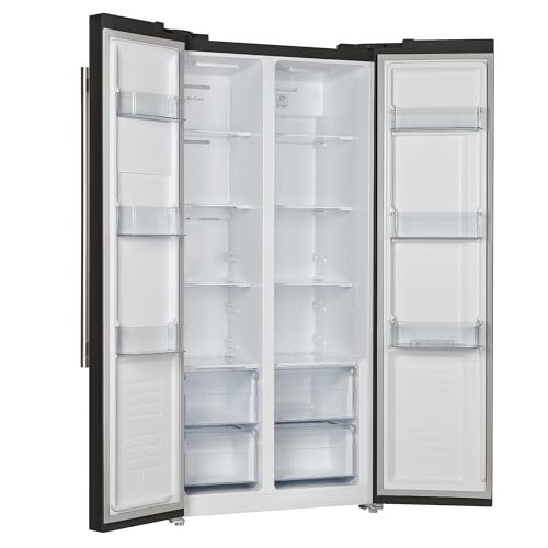 Forno Salerno 33-Inch Side-By-Side Refrigerator - 15.6 cu.ft. Refrigerator For Kitchen With LED Touch Control, Fast Cool, Fast Freeze, (Black) - View 4 | Fridge.com