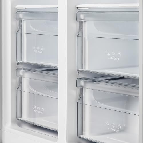 Forno Salerno 33-Inch Side-By-Side Refrigerator - 15.6 cu.ft. Refrigerator For Kitchen With LED Touch Control, Fast Cool, Fast Freeze, (Black) - View 5 | Fridge.com