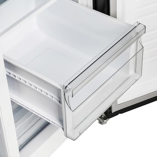 Forno Salerno 33-Inch Side-By-Side Refrigerator - 15.6 cu.ft. Refrigerator For Kitchen With LED Touch Control, Fast Cool, Fast Freeze, (Black) - View 6 | Fridge.com