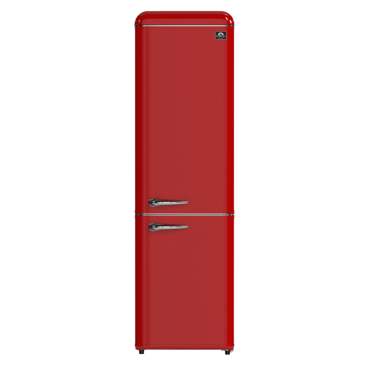 Forno Appliances - Storico 9 Cu. Ft. Retro Compact Refrigerator with Bottom-Freezer - Red | Fridge.com