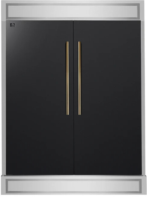 Forno 60 Inch 60" Built In Side-by-Side Refrigerator FFFFD172260MGBLK | Fridge.com