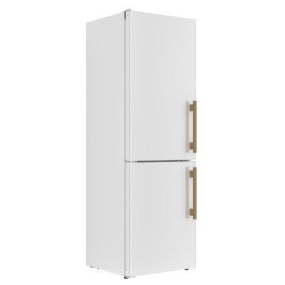 Custodia 10.3 Cu. Ft. 24" Counter-Depth Bottom Freezer Refrigerator with Left-Hinge Door and Total No Frost — Forno Appliances, model FFFFD1766-24WHT-LS