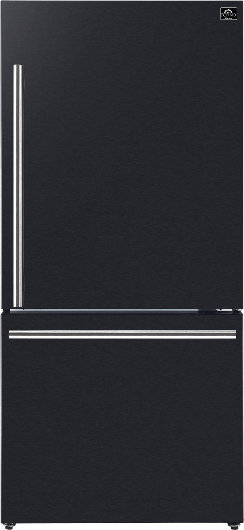 Forno 32 Inch Espresso - Milano 32" Counter Depth Bottom Freezer Refrigerator FFFFD178531BLK | Fridge.com