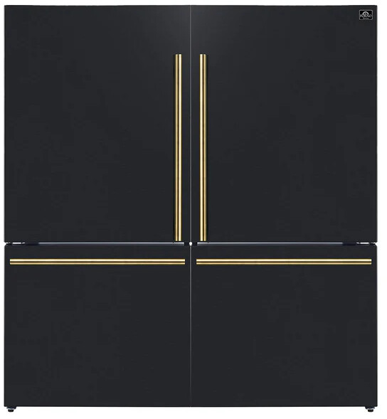 Forno Appliances - Milano Espresso 17.2 Cu. Ft. Bottom Freezer Refrigerator with Built-In Ice Maker - Black | Fridge.com