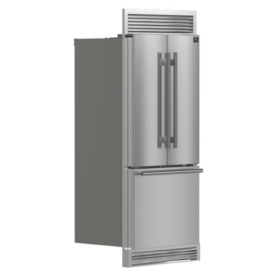 Forno Gallipoli 30" French Door Refrigerator, 17.5 cu.ft. Capacity & Decorative Grill - 34" Wide | Fridge.com