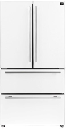 Forno 36 Inch moena 36" Counter Depth French Door Refrigerator FFRBI182036WHT | Fridge.com