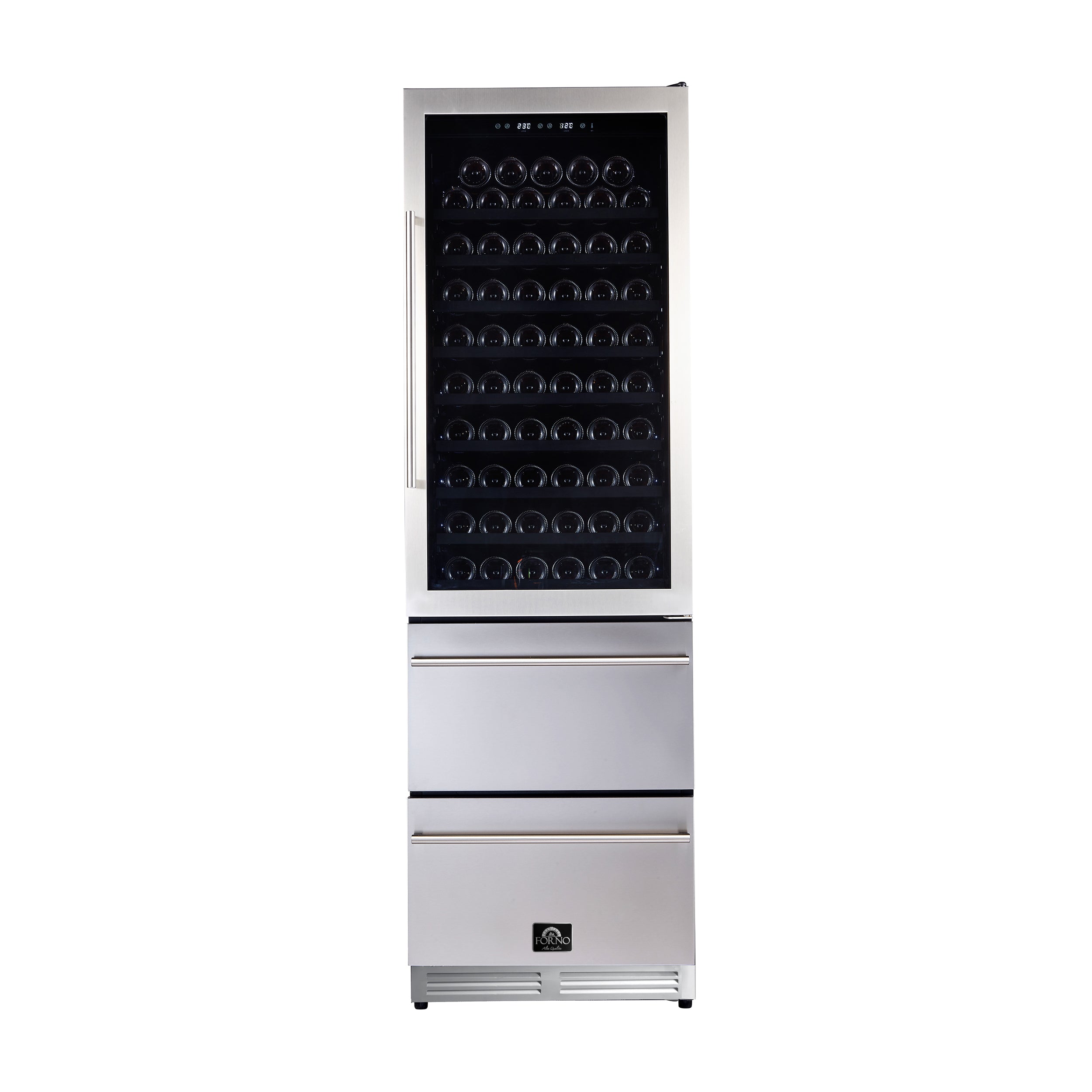 Forno Appliances - Azienda Dual Zone Convertible 108-Bottle Wine Cooler - Stainless Steel | Fridge.com
