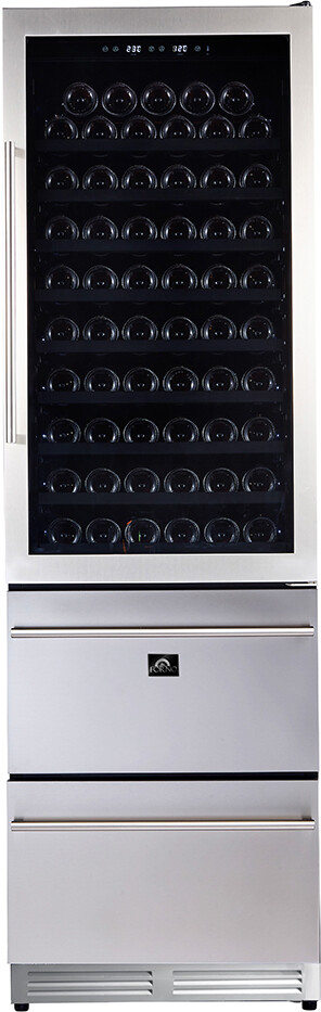 Azienda Dual Temperature Zone 24'' Wine Cooler 108 Bottles With Two Refrigerated Drawers - View 2 | Fridge.com