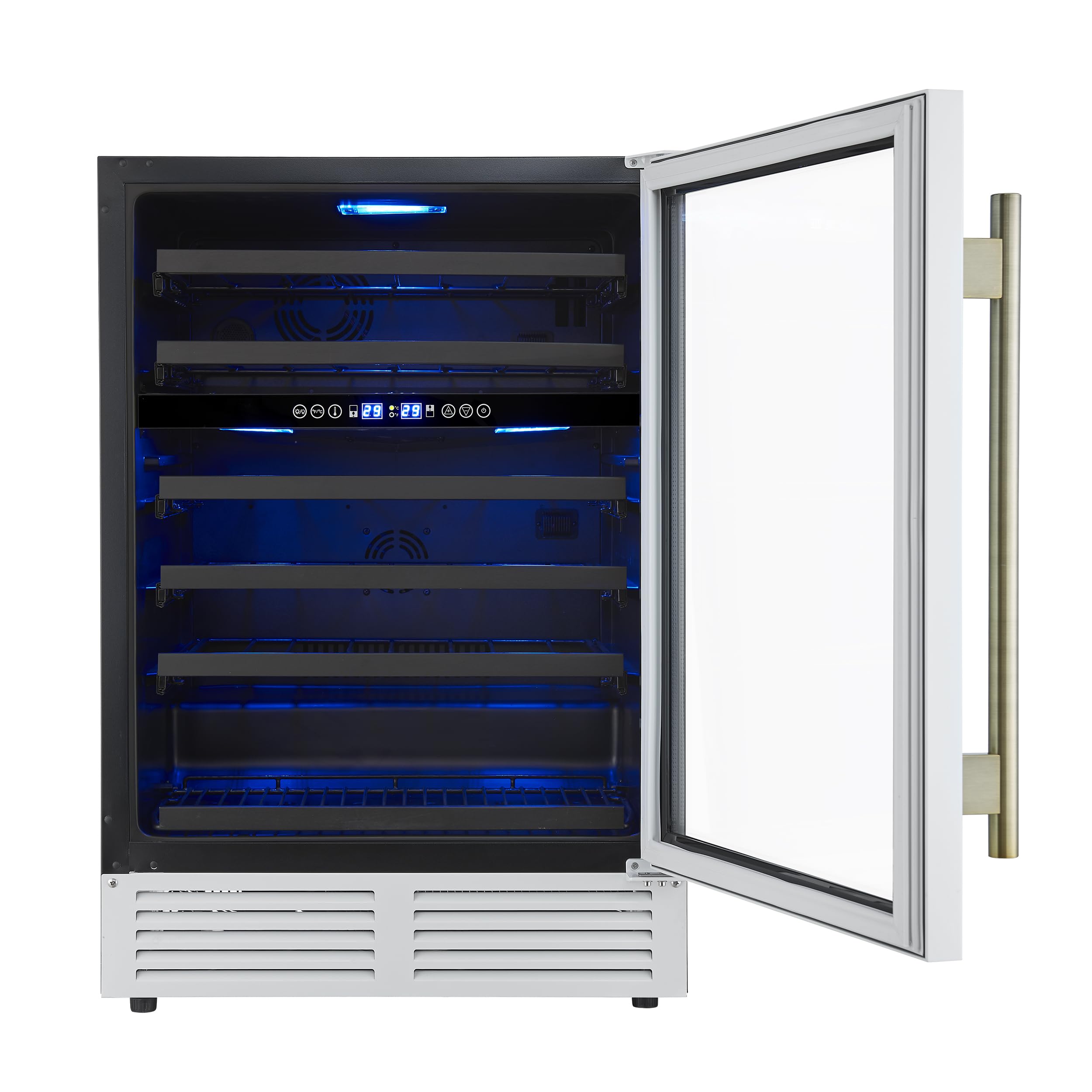 Forno Appliances - Bacchino 51-Bottle Convertible Dual Zone Wine Cooler - White - View 2 | Fridge.com