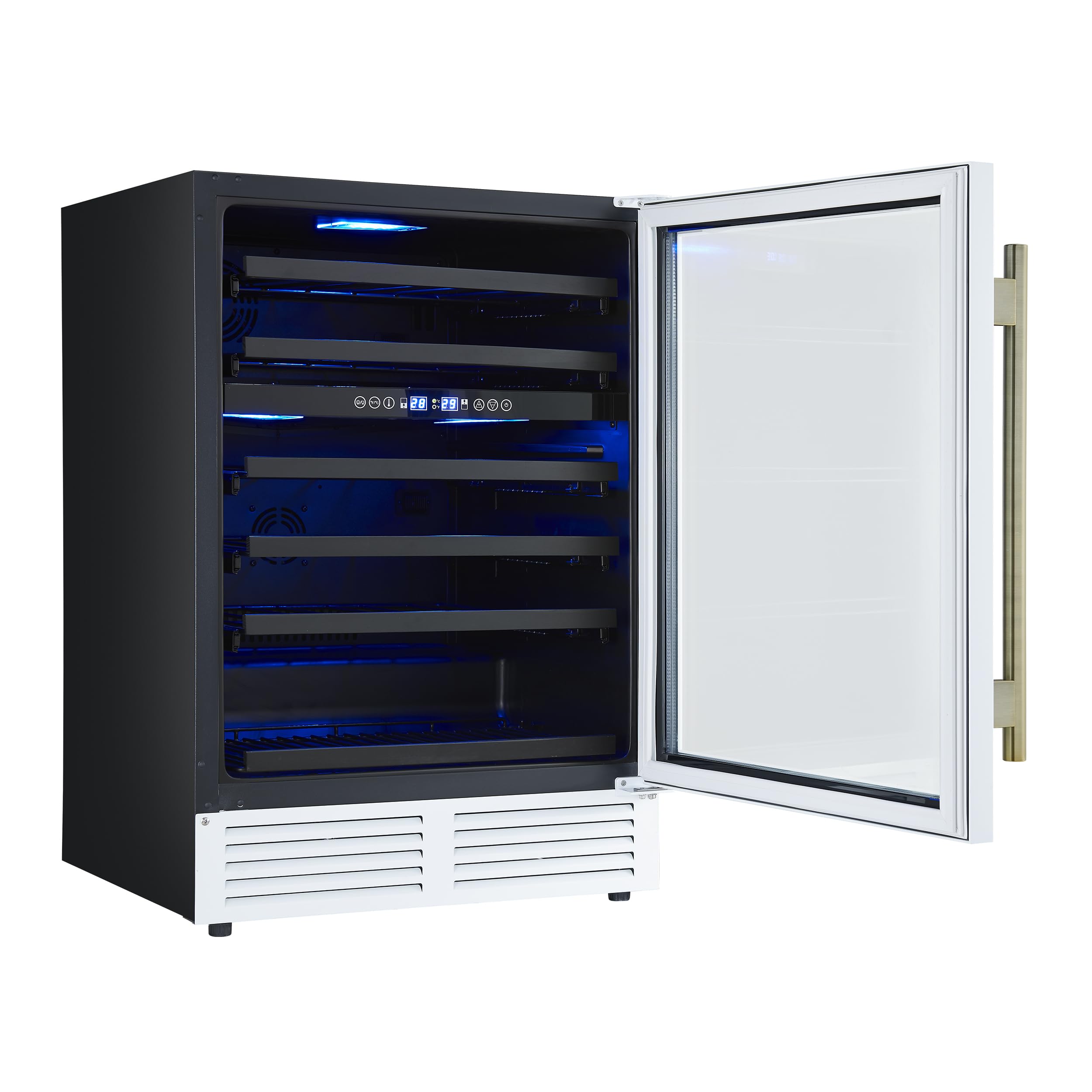 Forno Appliances - Bacchino 51-Bottle Convertible Dual Zone Wine Cooler - White - View 4 | Fridge.com