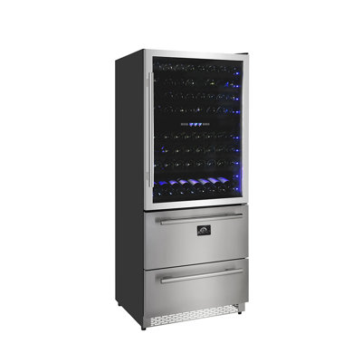 144 Bottle and 200 Can Capraia Triple Zone Freestanding Wine Refrigerator | Fridge.com
