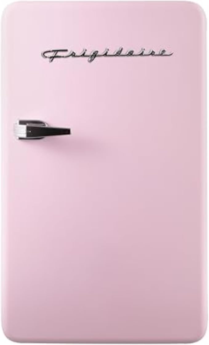 Frigidaire Retro Compact Refrigerator With Chiller, 3.2 cu ft Countertop Fridge, Built-In Bottle Opener, Rounded Corners, Premium, For Office, Bedroom, Dorm Room, Cabin, 18.5D X 20W X 31.5H (Pink) - View 2 | Fridge.com