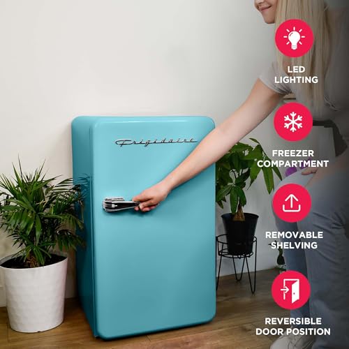 Frigidaire EFR372-BLUE 3.2 cu ft Blue Retro Compact Rounded Corner Premium Mini Fridge - View 5 | Fridge.com