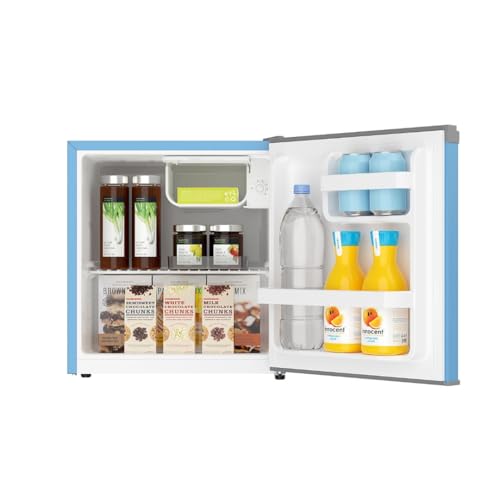 Frigidaire EFR115 Mini Refrigerator - Energy Saving - Cfc Free - Slide Out Shelves - Ideal For For Dorm, Office, RV, Garage, Apartment - 1.6 Cubic Feet, Blue - View 4 | Fridge.com