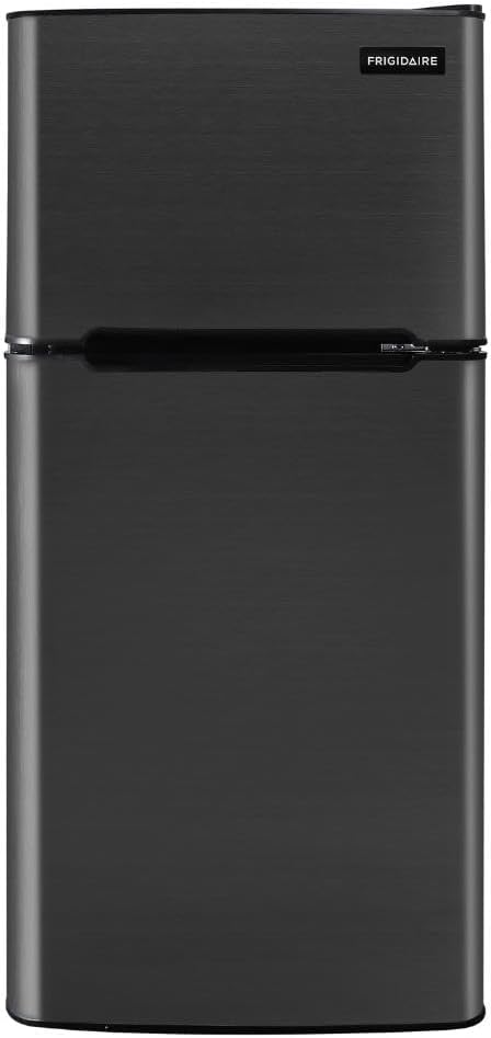 Frigidaire 2 Door Refrigerator/Freezer, 4.6 cu ft, Black Stainless Steel, Gunmetal - View 2 | Fridge.com