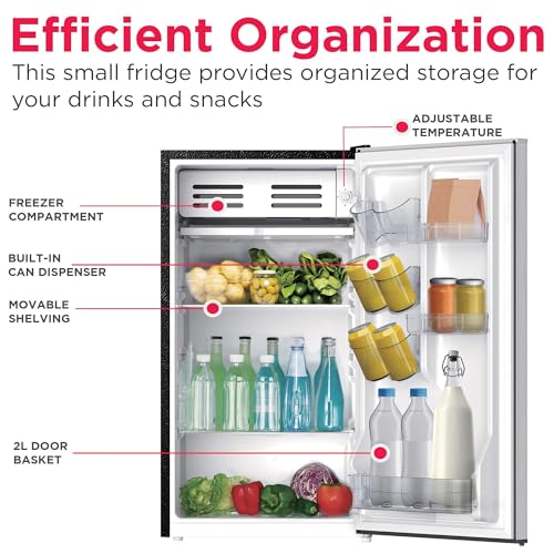Frigidaire EFR323 3.2 cu ft Compact Fridge, Mini Refrigerator, Stainless Steel, Platinum Series - View 6 | Fridge.com