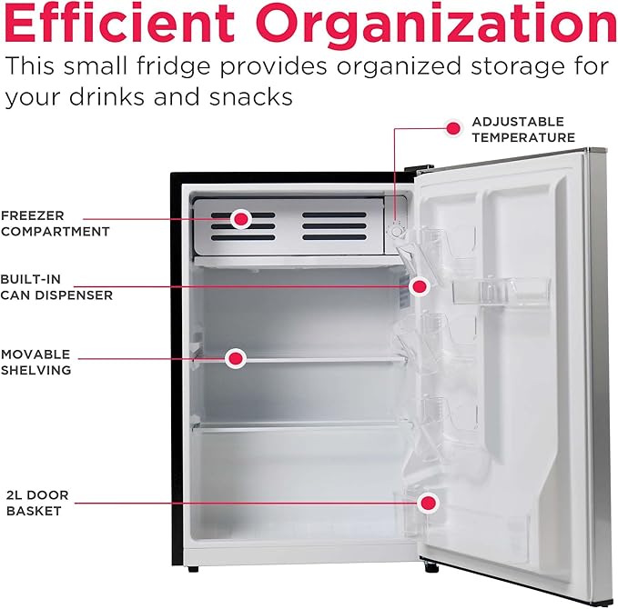 Frigidaire Efr285-6com, 2.5 Cu Ft Refrigerator, Stainless Steel Door, Platinum Series - View 4 | Fridge.com