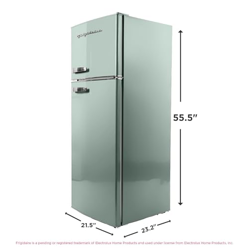 Frigidaire Efr753 Retro Apartment Size Refrigerator With Top Freezer - 2 Door Fridge With 7.5 Cu Ft Of Storage Capacity, Adjustable Spill-Proof Shelves, Door & Crisper Bins, Mint - View 3 | Fridge.com