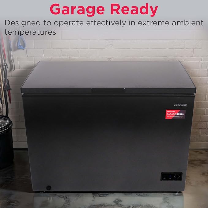 Frigidaire Chest Deep Freezer, 10 Cu. Ft. Capacity, Granita Rugged Design-Adjustable Thermostat-Removable Vinyl Coated Wire Basket-Easy Defrost Drain - View 6 | Fridge.com