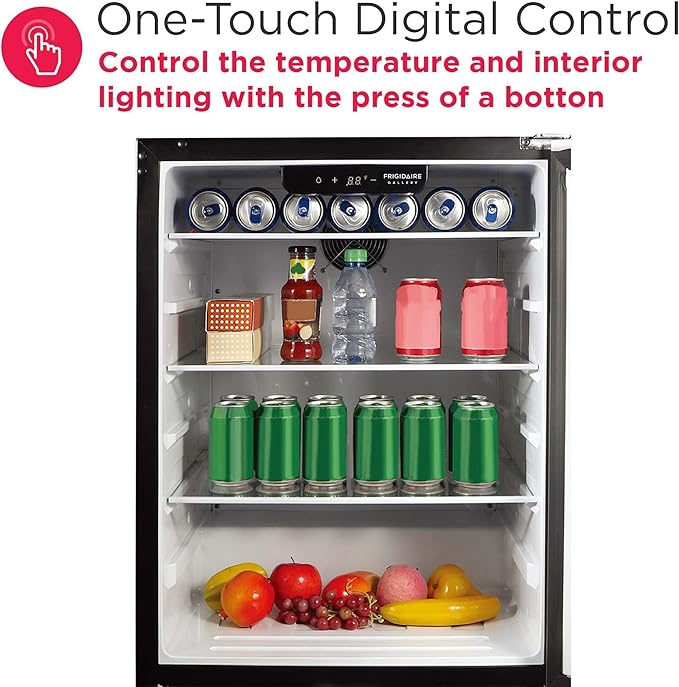 Frigidaire 5.0 cu ft./142L Capacity Built In Under Counter Fridge. Frost Free, Staineless Steel - View 5 | Fridge.com