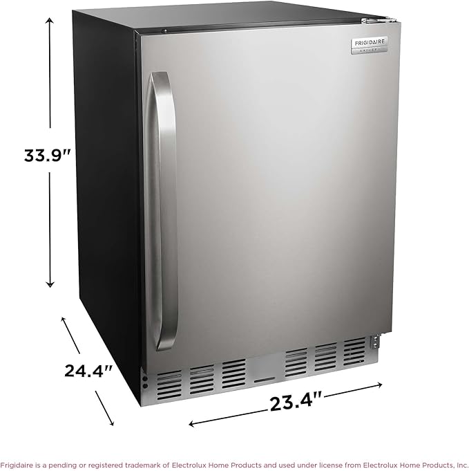 Frigidaire 5.0 cu ft./142L Capacity Built In Under Counter Fridge. Frost Free, Staineless Steel - View 6 | Fridge.com