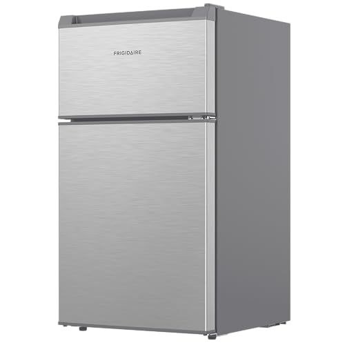 Frigidaire Compact Refrigerator With Top Freezer - 2 Door Fridge With 3.2 Cu Ft, Contemporary Series, Platinum - View 4 | Fridge.com