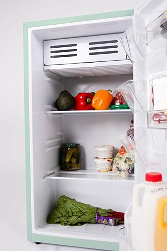 Frigidaire, 3.2 cu. ft. Retro Series Compact Refrigerator, Built-In Side Bottle Opener, Green - View 5 | Fridge.com