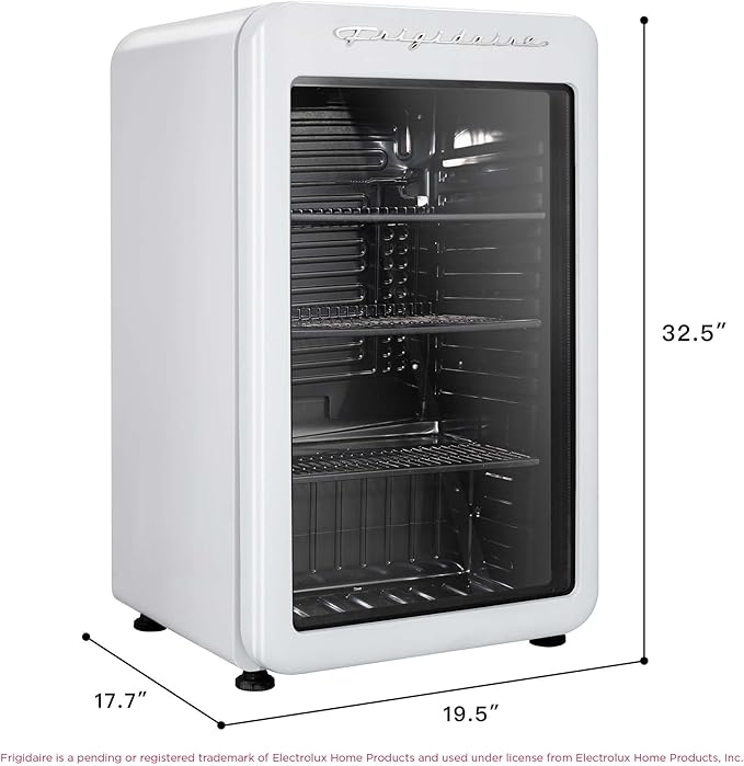 Frigidaire Retro Compact Refrigerator With Glass Door, 3.2 cu ft Countertop Fridge, Rounded Corners, Premium, For Office, Bedroom, Dorm Room, Cabin - View 5 | Fridge.com