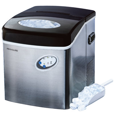 Frigidaire, 48 Lbs. Countertop Ice Maker, Bullet Shaped Ice, Stainless Steel | Fridge.com