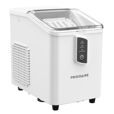 Frigidaire 26 Lbs. Countertop Ice Maker, Bullet Ice Maker with Transparent Window, White | Fridge.com