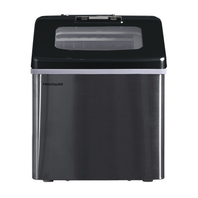 Frigidaire Countertop Stainless Steel Ice Maker with Transparent Window, Clear Ice Cube Maker, 40 lbs | Fridge.com. | Fridge.com