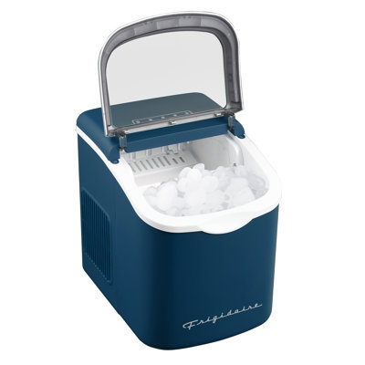 Frigidaire, 26 Lbs. Retro Countertop Ice Maker, Bullet Shaped Ice, Navy — FIN-0015673 | Fridge.com
