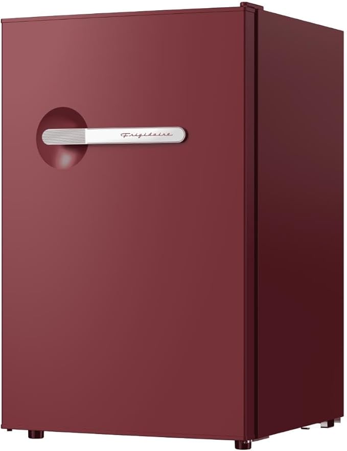 Frigidaire, 4.5 cu. ft. Retro Series Compact Refrigerator, Built-In Side Bottle Opener, Red - View 3 | Fridge.com