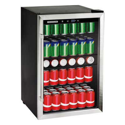 4.4-Cu-Ft. 126-Can Stainless Steel Door Beverage Center Compact Refrigerator | Fridge.com