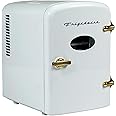 Frigidaire Retro Mini Personal Fridge Cooler, Holds Up To 9 Cans, Portable For Car, Office, Bedroom, Dorm Room, Or Cabin, Includes 110V Ac And 12V Dc Cords - White Gold (Special Edition Color) - View 5 | Fridge.com