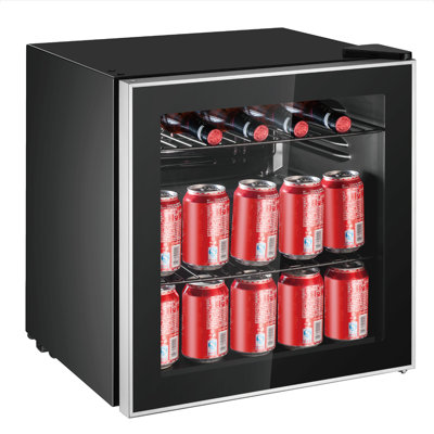 Frigidaire 60 Can Beverage Cooler, 1.6 Cu. Ft. Glass Door Compact Refrigerator, Black | Fridge.com