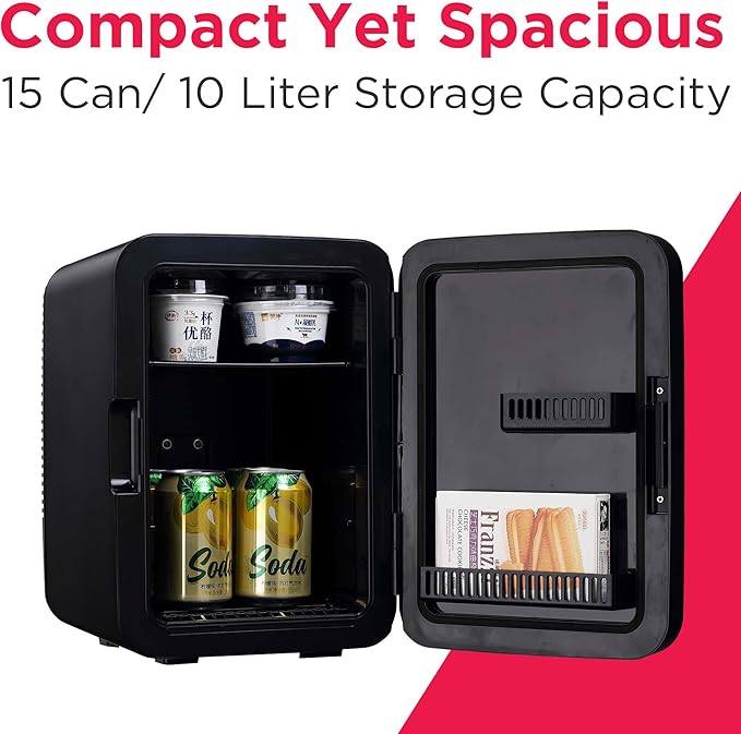 Frigidaire Retro Compact Fridge With Chiller, Countertop, Built-In Bottle Opener, Compact Refrigerator 1.6 cu ft, Mini Fridge For Office, Bedroom, Dorm Room Or Cabin - 16" D X 18" W X 18.5" H (White) - View 2 | Fridge.com