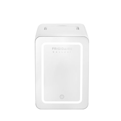 Frigidaire 9 Can Beauty Lighted Mirror Mini Fridge, 6.5 Liter Personal Cooler, White | Fridge.com