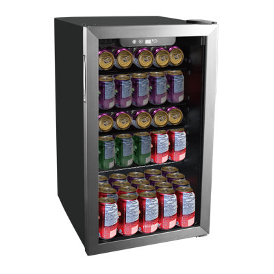 Frigidaire 3.4 cu. ft. Beverage Refrigerator, 96L Capacity Fits 115 Cans or 34 Bottles, Beverage Fridge with Glass Door and Digital Temperature Contro | Fridge.com