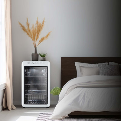 Frigidaire 102 Can Capacity Beverage Cooler, 3.3 Cu. Ft./95 Liter Mini Fridge with Glass Door | Fridge.com