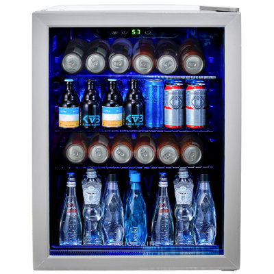 Frigidaire 2.6 Cu. Ft./74 Liter Beverage Refrigerator, Compact Mini Fridge with 88 Cans Capacity, Digital Temperature Control, Grey | Fridge.com