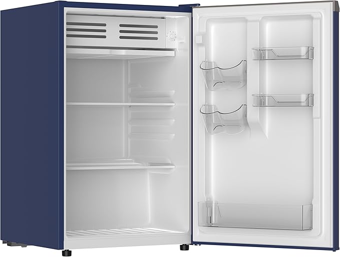 Frigidaire Mini Refrigerator, Compact Freezer Compartment, Adjustable Thermostat Control, Reversible Door, Contemporary Series, 4.5 cu ft, Blue - View 6 | Fridge.com