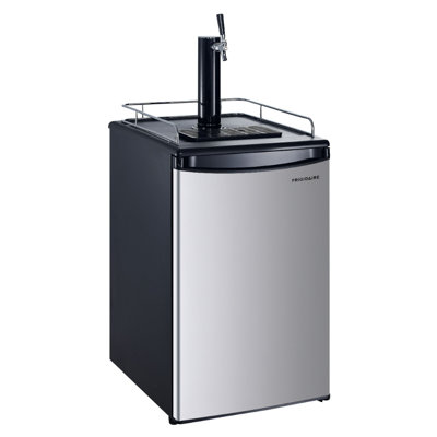 Frigidaire, 5.4 Cu. Ft. Kegerator Bee Bar, Stainless Steel, Black | Fridge.com