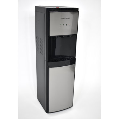 Frigidaire Bottom Load Hot and Cold Water Dispenser, 3 & 5 Gallon Stainless Steel Water Cooler with Compressor Cooling, Hot Water Safety Lock — FIN-0015332 | Fridge.com