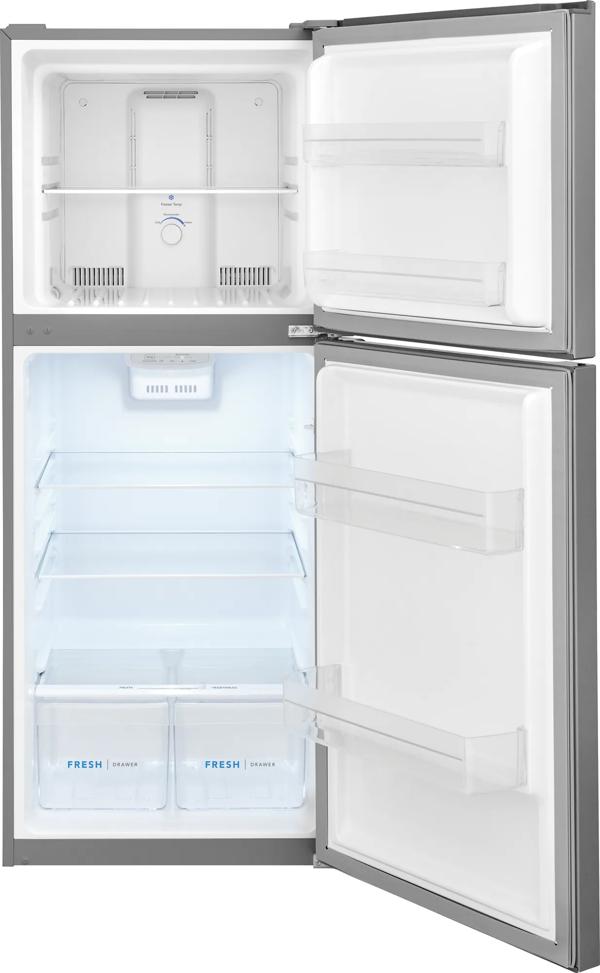 Frigidaire, Frost Free Top Mount 2 Door Apartment Size Refrigerator With Freezer, 10 cu ft - View 4 | Fridge.com