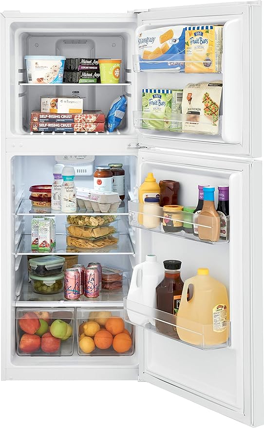 Frigidaire 10.1 Cu. Ft. Compact ADA Top Freezer Refrigerator in White with Electronic Control Panel, Reversible Door Swing, ENERGY STAR | Fridge.com