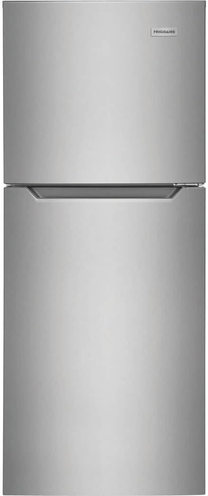 Frigidaire 11.6 Cu. Ft. Compact ADA Top Freezer Refrigerator in Brushed Steel with Electronic Control Panel, Reversible Door Swing, ENERGY STAR | Fridge.com